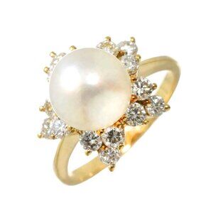 Ponte Vecchio Akoya Pearl 8.8mm Diamond 0.94ct Ring 18K 5.5-5.75(US) 90250965